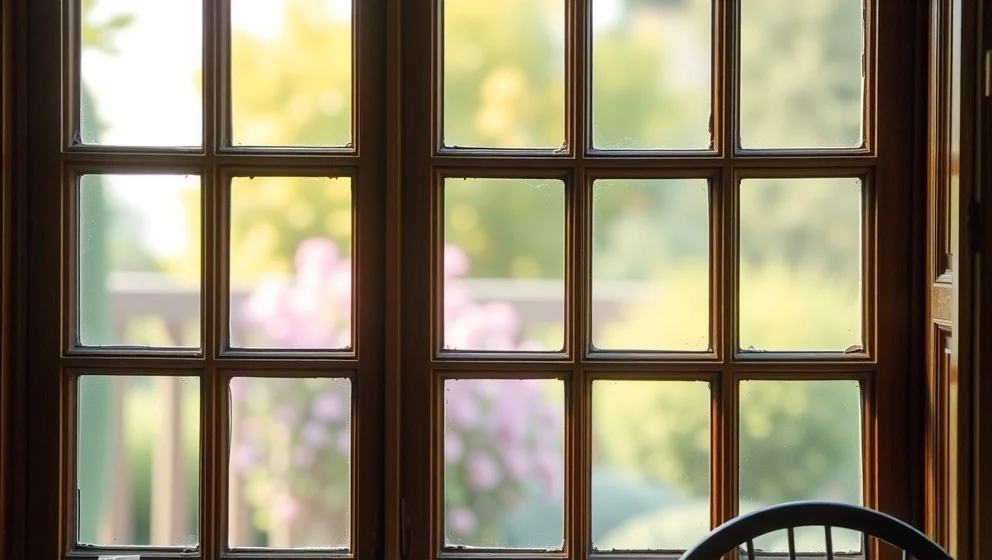 Gammaldags fönster med spröjs är vackra