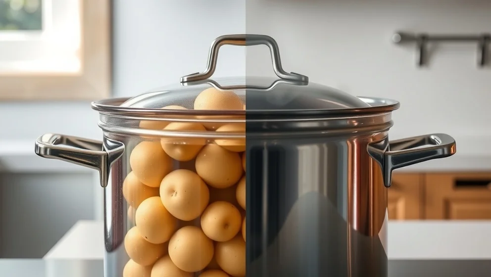 Koka potatis med eller utan lock