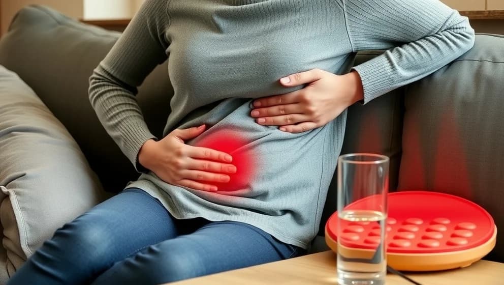 Ont i vänstra sidan av magen